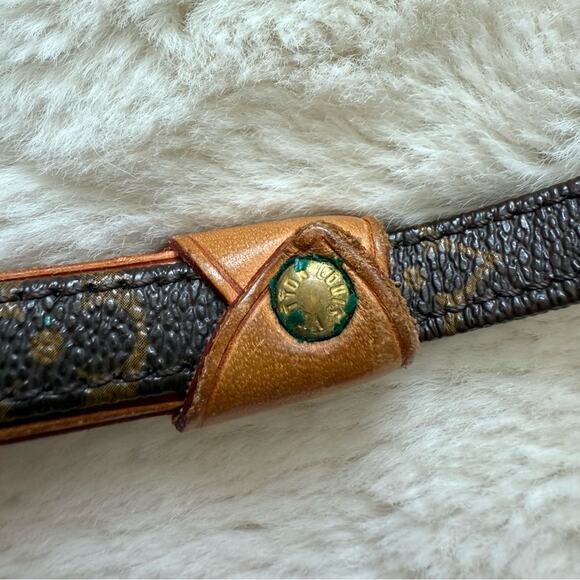 Louis Vuitton Dog Lead Monogram Brown Leather Pet Accessary Authentic - Picture 9 of 11